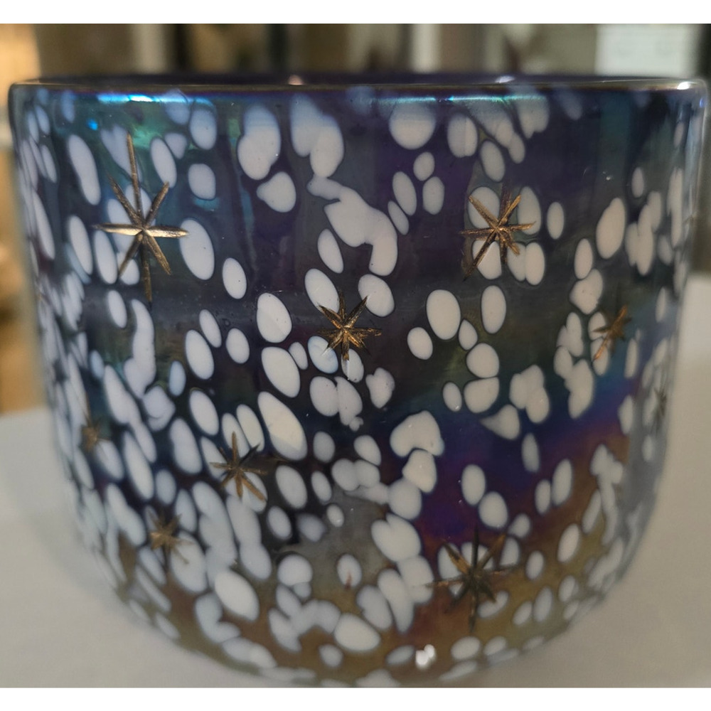 Large Anthropologie Woody Cedar & Cypress Gilded Glass Jar Candle 3 Wick - Picture 4 of 4